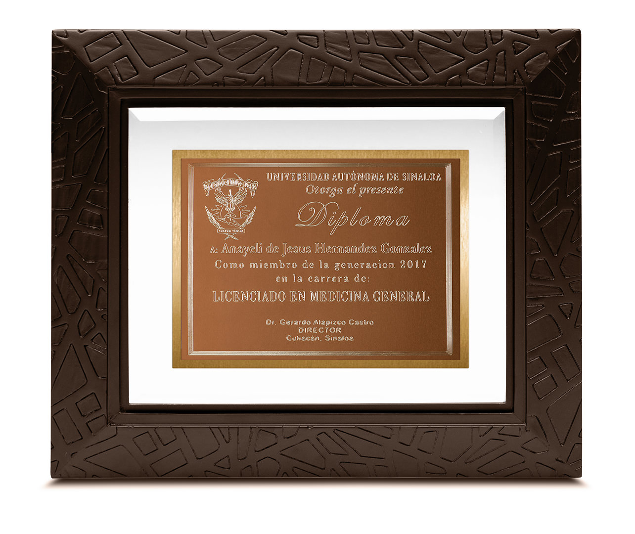 Diploma de Graduacion Modelo Imperial Color Chocolate