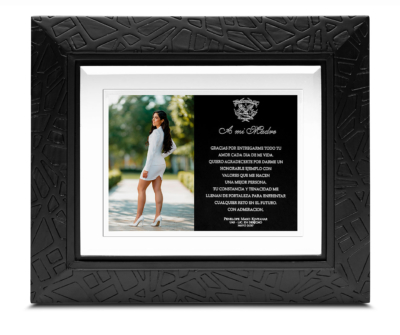 Foto Agradecimiento de Graduacion Modelo Imperial Color Negro