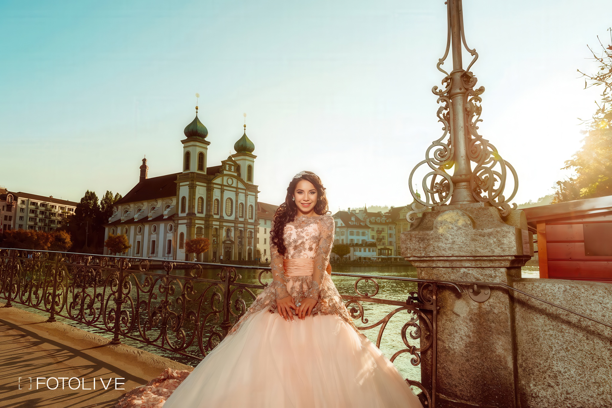 Quinceanera Lucerna Suiza Rio Reuss Iglesia Jesuita Fine Art Fotolive 00b