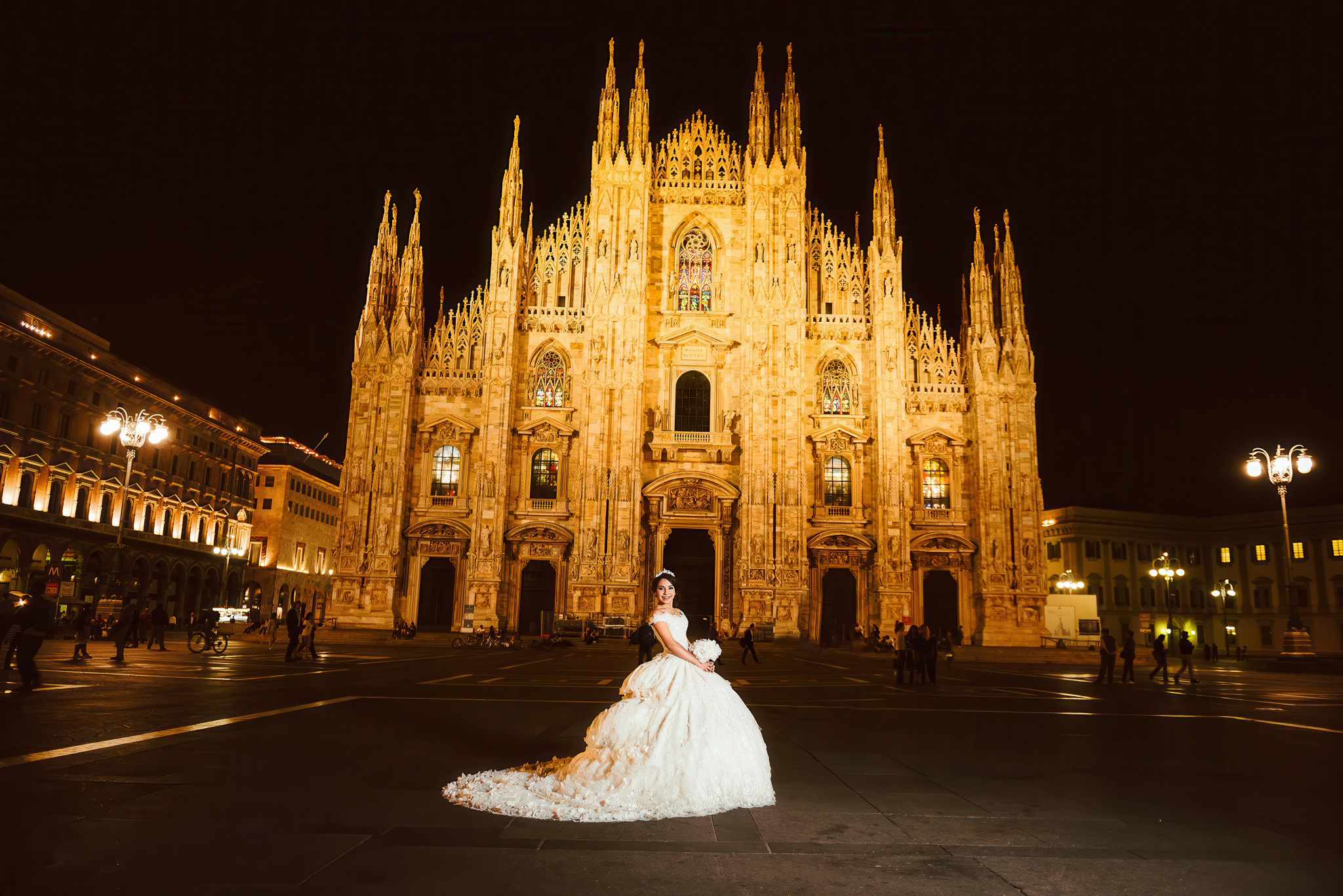 Quinceanera Milan Italia Duomo Catedral Gotico Noche Fine Art Fotolive 00 A