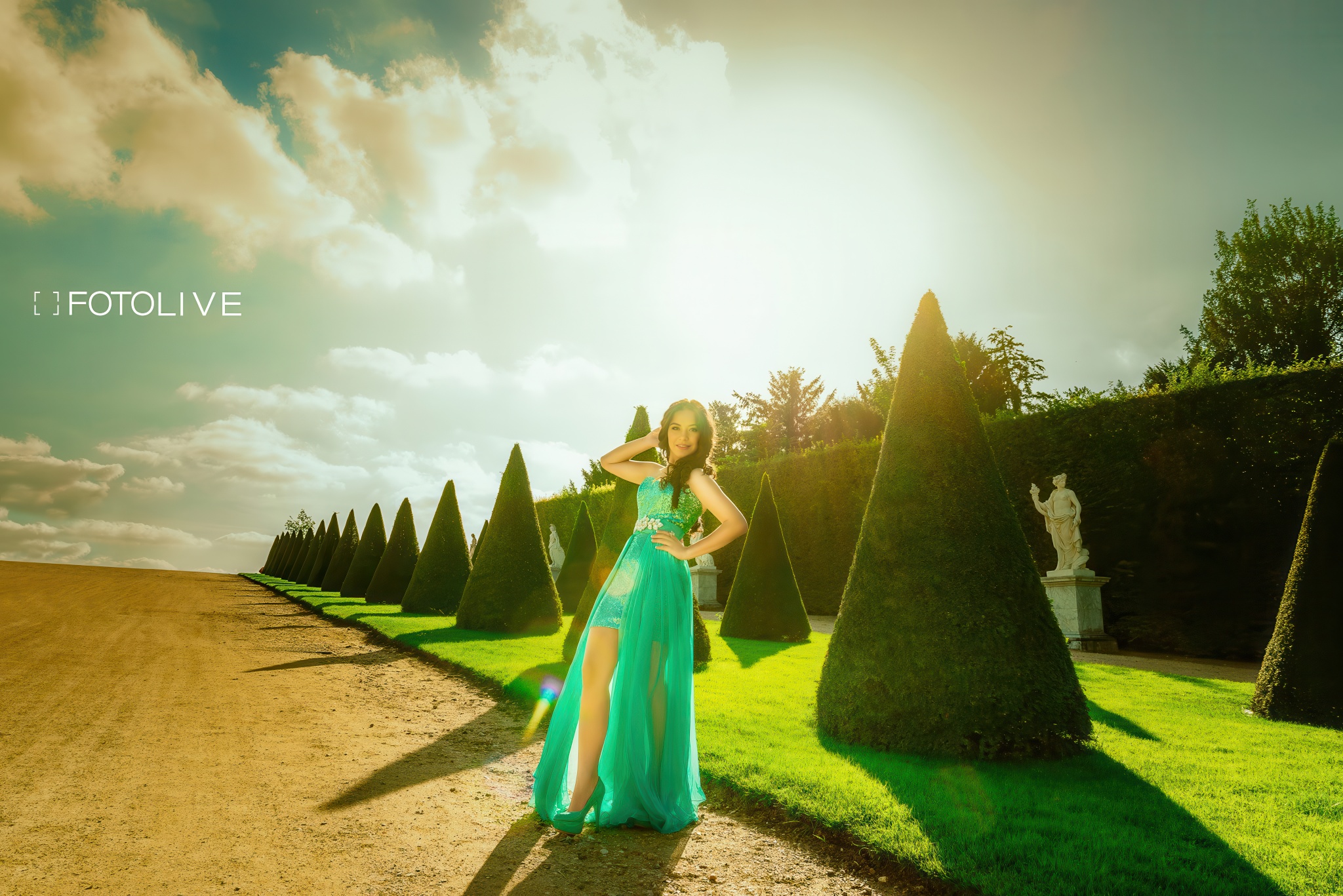 Quinceanera Parterre Midi Versalles Jardin Geometrico Fine Art Fotolive 01